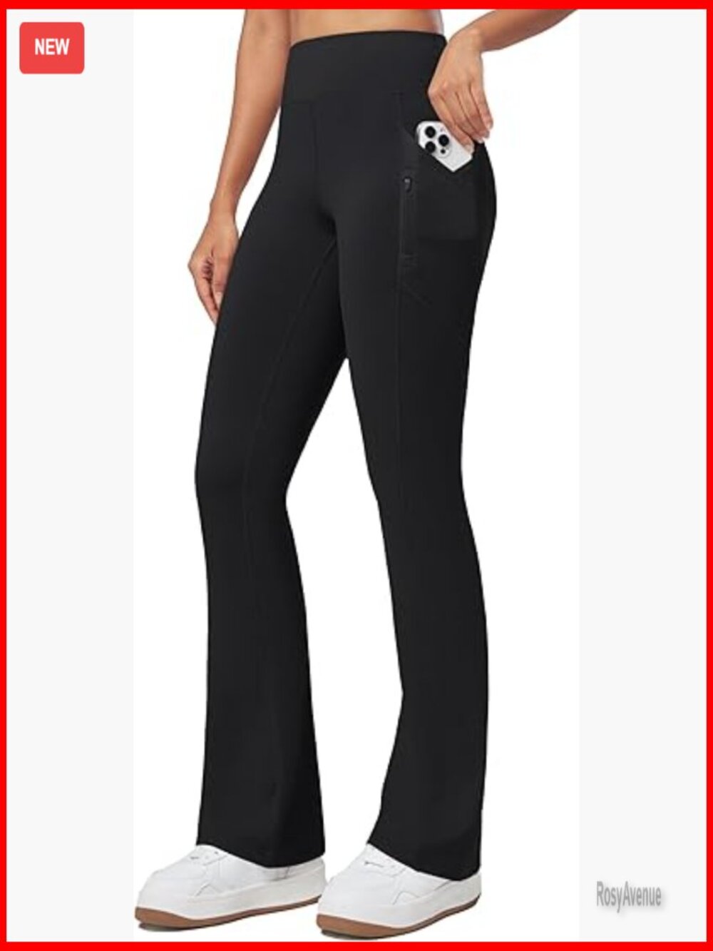 Fleece Lined Thermal Yoga Pants Water Resistant Bootcut High Waist Pockets